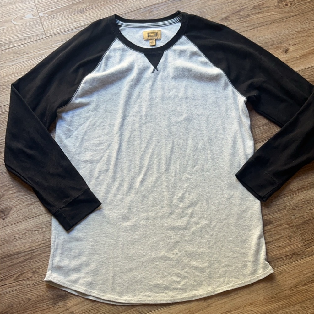 Long Sleeve Black and Gray Raglan Tee